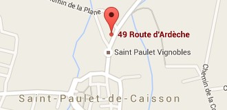 afficher la carte google maps de la cave saint paulet